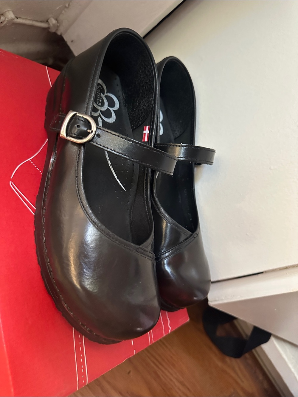 Sanita Mary Jane Clog Shoes in bordeaux EU 41 - Picture 14 of 15